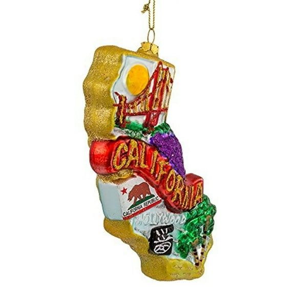 Kurt Adler California Glass Ornament, 6-1/2-Inch