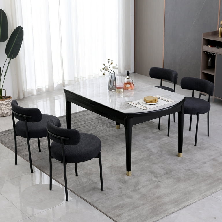 XINMICS Upholstered Dining Chairs Set of 2, Mid-Century