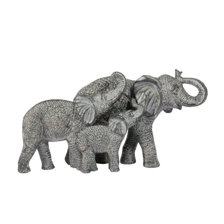 Elephant Family Garden Statues, 3 Count
