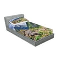 thumbnail image 2 of Ambesonne Landscape Fitted Sheet & Pillow Sham Set, Mountain Wild Rhubarb, Twin, Multicolor, 2 of 2