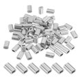 thumbnail image 1 of Unique Bargains 3/64' Aluminum Crimping Loop Sleeves, for Wire Rope Sleeves, Silver Tone 70 Pcs, 1 of 5