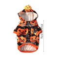 thumbnail image 3 of Aoznliie Dog Clothes, Halloween Pumpkin Hooded Jumpsuit for Medium Dogs, XL 13.2-16.5lb Soft Pet Outfit for Puppy, Orange, 3 of 7