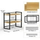 thumbnail image 3 of Organizador de estantes para escritorio de oficina, estante de madera para almacenamiento de suministros de escritorio, estante para la parte superior del escritorio y la cómoda (negro, 2 niveles), 3 of 6