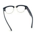 thumbnail image 7 of Retro Nerdy Thick Half Rim Hipster DJ Clear Lens Fashion Eyeglasses [Navy Silver - Clear], 7 of 7