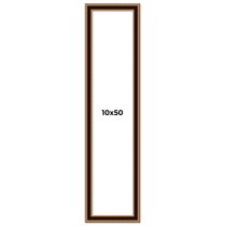 10x50 Frame Gold Brown Plein Air Vintage Solid Wood Picture Frame | 1.75 Inches Moulding Width |