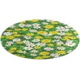 thumbnail image 4 of Floral Colorful Flower Round Small Area Rug, Print Non Slip Washable Floor Mat, Soft Throw Rug for Living Room, Powder Room Entryway, Bathroom, Bedside, 4 of 6