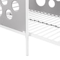 thumbnail image 2 of 60" L-Shape Metal Bunk Bed with Cut Out Panels - White / Cool Gray, 2 of 6