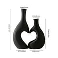 thumbnail image 2 of Dnogom Heart-Forming Plastic Vase Set of 2, Romantic Minimalist Art Vase Non-Fragile Decor Vase For Tabletop, Wedding & Valentine's Day Decoration, 2 of 6