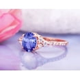 thumbnail image 3 of Tanzanite Wedding Ring Unique Birthday Gift Moissanite Ring Silver Gold Birthstone women Promise Gift For, 3 of 5