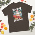 thumbnail image 2 of Santa Surfing Christmas In July Summer Hawaiian Christmas Graphic classic tee (Dark Chocolate, 2XL), 2 of 4