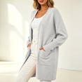 thumbnail image 6 of Perfectbot Women's Open Front Mid-Length Knit Cardigan Sweater, Loose Drop Shoulder for Casual Layering, 6 of 8
