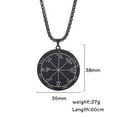 thumbnail image 6 of EUEAVAN Wicca Key of Solomon Pentacle Stainless Steel Talisman Men Black Necklace, 6 of 6