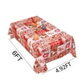 thumbnail image 3 of Rectangle Christmas Tablecloth for Dining Room Banquet Party, Washable Water Resistant Microfiber Material, Festive Design for Holiday Decor, Ideal for Kitchen or Event Use, 3 of 7