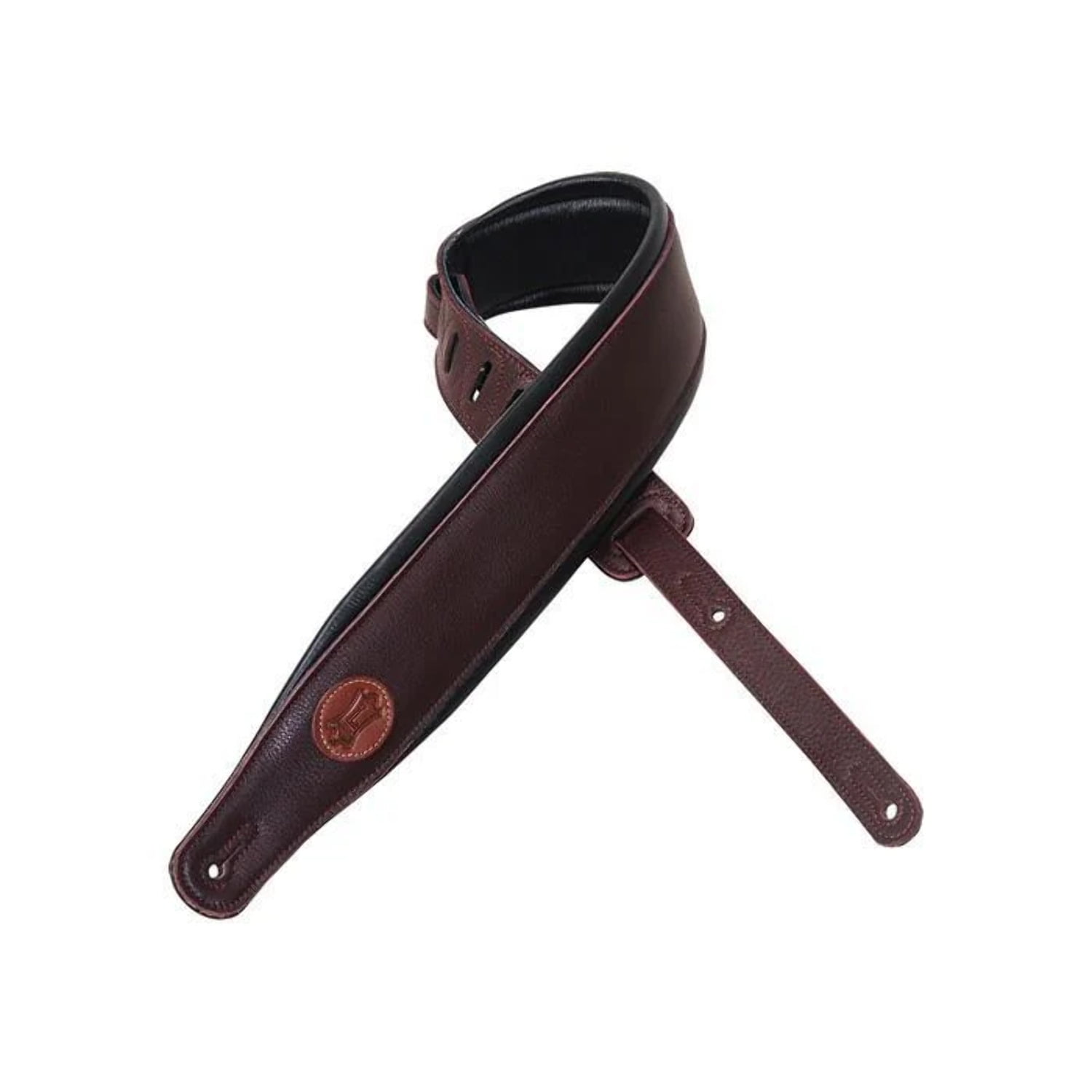 Levy's 4-1/2" Padded Leather Bass Guitar Strap Black