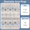 thumbnail image 3 of stusgo 160x230cm Vintage Carpet Mat for Bedroom Kitchen Living Room, Non-Slip Washable Rugs Vintage Carpet Mat Indoor Rugs Modern Soft Abstract Rugs Home Decor, 3 of 7