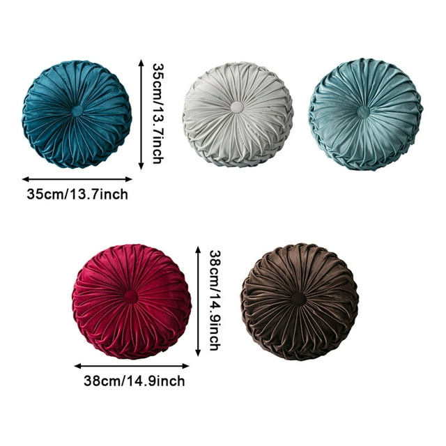 mmirethe Polyester Comfortable And Soft Throw Pillow For Decorative Touch Soft And Comfortable Cushion Pillow Wine-red 35CM 1Set