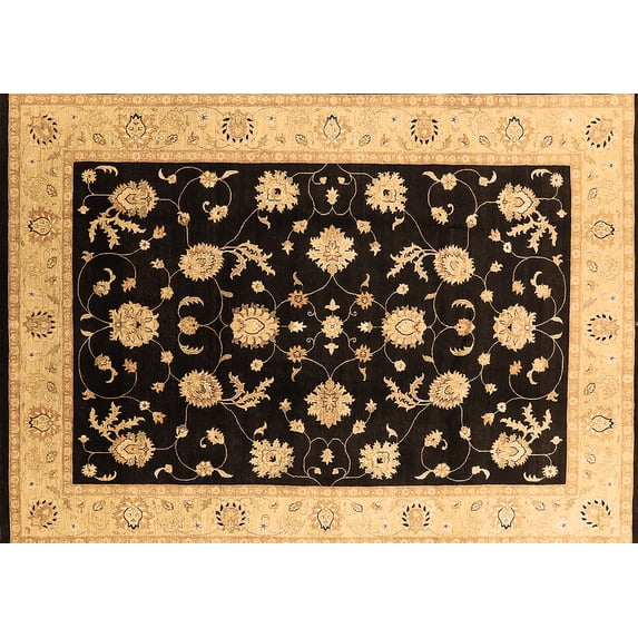 Ahgly Company Indoor Rectangle Oriental Brown Industrial Area Rugs, 2' x 5'