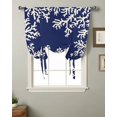 thumbnail image 2 of Blue Coral Window Curtains Tie Up Curtains for Kitchen Living Room Adjustable Rod Pocket Drapes, 2 of 5