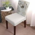 thumbnail image 2 of Christmas Chair Covers, Colored Balls Star Winter Silver Stretch Parsons Chair Slipcovers Removable Kitchen Chair Protector Cover for Dining Room， Set of 4, 2 of 5