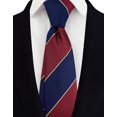 thumbnail image 2 of ORUYROP Cravate Formelle en Soie Jacquard Bleu Gris à Rayures Classiques pour Hommes, 2 of 4