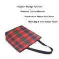 thumbnail image 3 of FORMRS Womens Canvas Tote Bag with Zipper Inner Pocket Shoulder Handbag, Red and Blue Pattern, 3 of 7
