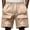 Khaki, variant on Men's Cargo Shorts Solid Color Summer Loose Casual Sports Multi Pocket Workwear Shorts Beach Shorts Black