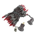 thumbnail image 2 of Novelty Lights Red 50 Light Incandescent Mini Christmas String Lights Brown Wire 11 Feet, 2 of 6