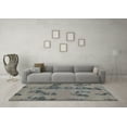 thumbnail image 3 of Ahgly Company Machine Washable Indoor Rectangle Oriental Turquoise Blue Traditional Area Rugs, 5' x 8', 3 of 4