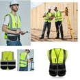 thumbnail image 4 of High Visibility Reflective Safety Vest Reflective Vest Multi-Pocket Work Clothes Security Work Clothes Day and Night Motorcycle Riding Warning Safety Vest, 4 of 7