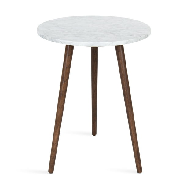 Kate and Laurel Byars Mid-Century Modern Round Side Table, Genuine