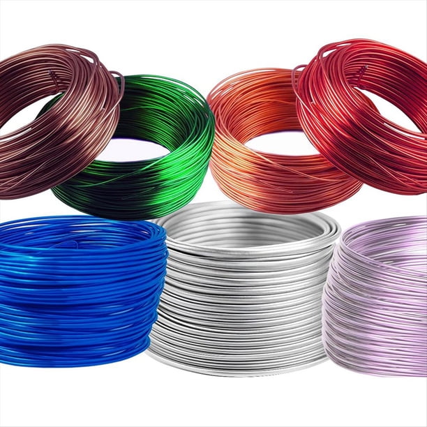 7 Rollos de Alambre para Joyería CraftWire para Hacer Joyas, 7 Colores Cada Color, Alambre de Metal de 67,2 Pies, Alambre Flexible para Armadura (Calibre 18)