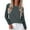 Navy, variant on Women's Raglan Sleeve Round Neck Top, Long Sleeve Casual Blouse, Loose Fit Comfort Shirt, Soft Rayon Blend Pullover, Everyday Relaxed Wear, Versatile Layering Piece Black M