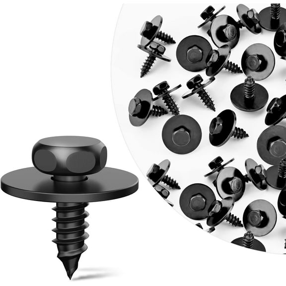 GOOACC 25Pcs Hex Head Sems Screws M4.8-1.61 x 16mm Engine Shields Splash Guard Bumper Cover Replacement for BMW 128i 135i 228i 228iX 230i for OEM:BMW 07-14-7-129-160