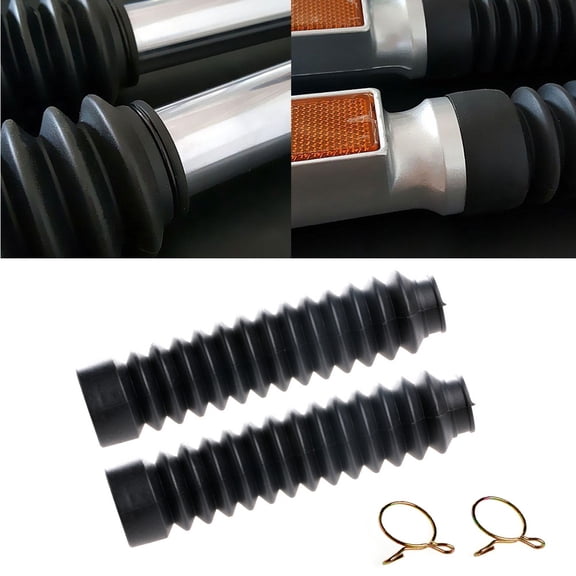 New 2Pcs 30mm Universal Motorcycle Rubber Front Fork Cover Gaiters Boots