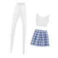 thumbnail image 3 of 2 Piezas Traje de Falda a Cuadros Azul Zulema para Muñecas de 43 cm, 3 of 8
