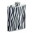 thumbnail image 1 of Zebra Black & White Leather Liquor flask - 6 oz, 1 of 1