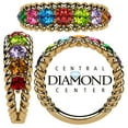 thumbnail image 3 of Nana Rope Mothers Ring 2 Birthstone 1-10 Simulated, Yellow Gold Plated, Size 8 - Stone 2 for Women, 3 of 8