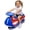 Blue + Red, variant on 2-in-1 Smart Design 12V Kids Electric Wiggle Car with LED Stream Lights, Flashing PU Wheels, Bluetooth Music, 5 MPH Speed, Triangular Stability Frame for Ages 3-8 -Purple