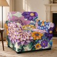 thumbnail image 2 of Bulopur Boho Floral 2Pcs Wingback Chair Slipcovers Premium Stretch Furniture Covers 2-Piece Cushion Covers Elastic Edge Durable Machine Washable for Living Room Bedroom Office Decor, 2 of 8