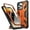 Metallic Orange, variant on Poetic Spartan Case for iPhone 14 Pro Max, Full Body Rugged Case with Kickstand, Metallic Gun Metal