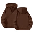 thumbnail image 5 of Resicozy Men's Quarter Zip Hoodies Zip Up Hoodie Long Sleeve Drop Shoulder Sweatshirt Casual Pullover Coffee 3XL, 5 of 6
