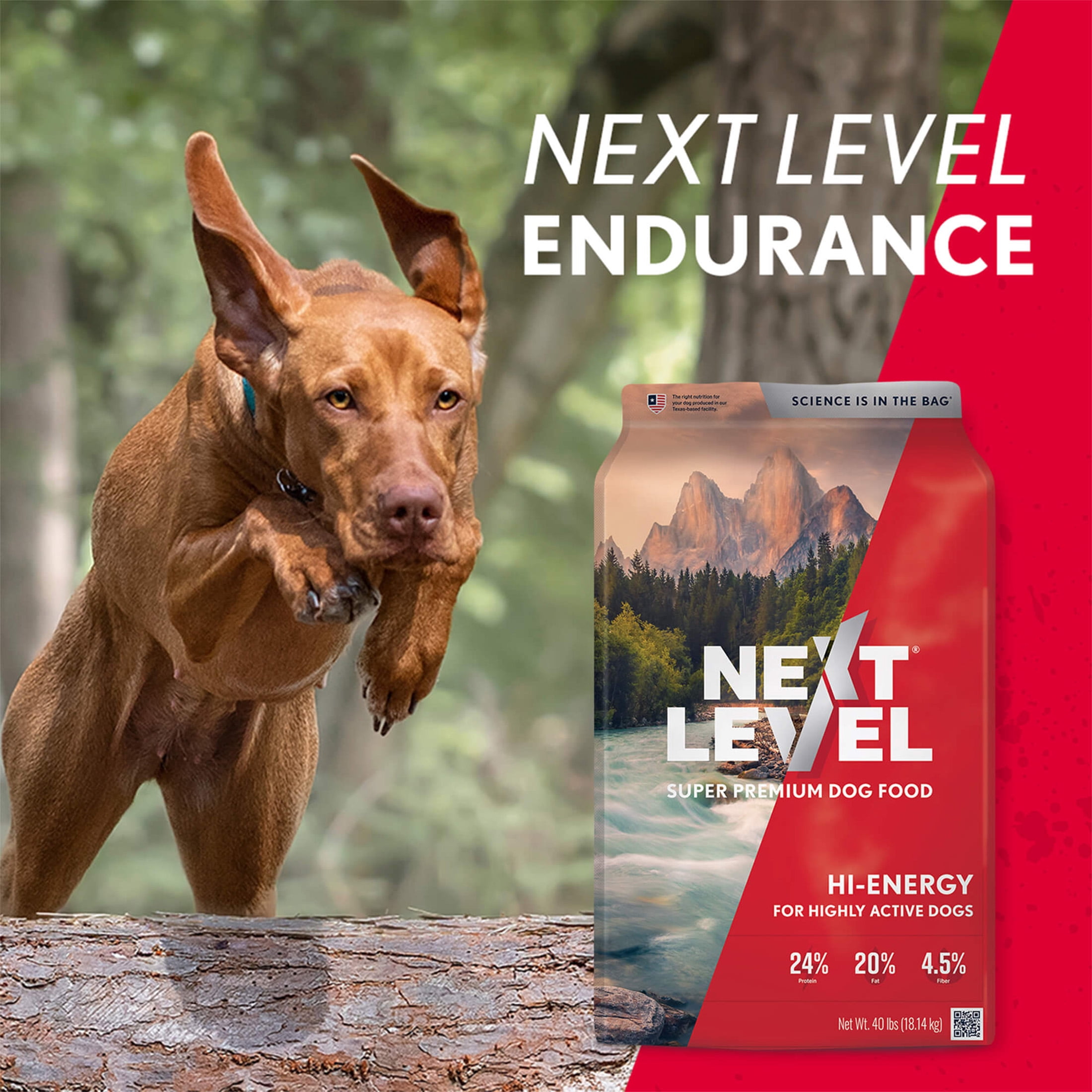 Next Level Hi-Energy for Adult Dogs of All Breeds Multi-Meat Dry Dog Food, 40 lbs