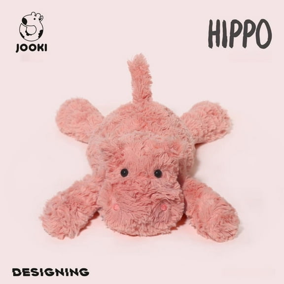 GlobalBreeze Animal Plush Toys, Cute Soft Stuffed Animals, Fluffy Cuddly Hippo Elephant Monkey Dog Fox Bunny Plush, Gift for Kids Adults, Birthday Christmas Present