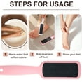 thumbnail image 2 of 12 Pcs Foot File for Dead Skin with Double Sided Foot Scraper for Dead Skin Foot Rasp for Dead Skin Foot Shaver Foot Scrubber Foot Files Kit Heel Scraper, Pink, White, 7.87 x 1.77 Inches (Pink, W, 2 of 8