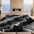 thumbnail image 2 of Design&I 8'x10' Washable Area Rug Abstract Distressed Swirl Entryway Hallways Long Boho Hallway Playful Expressive for King Size Bedroom, Under Bed, Sleek Flatweave Pet Friendly, 2 of 7