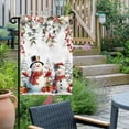thumbnail image 2 of White Christmas Snowman Garden Flags for Outside Winter Holly Berry Double Sided Yard Flags Outdoor House Decoration, Small 12X18 Inch, Grey Snowflakes, 2 of 9