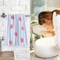 thumbnail image 7 of Blue Striped Strawberry Pattern Bath Towel 100% Cotton Soft Thick High Absorbency Hand Face Towel Single Pack 16x28in, 7 of 7