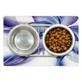 thumbnail image 1 of Abstract Pet Mat for Food and Water, Geometrical Smoke Like Striped Huge Flower Floral Design Work of Art, Non-Slip Rubber Mat for Dogs and Cats, 18" X 12", by Ambesonne, 1 of 1