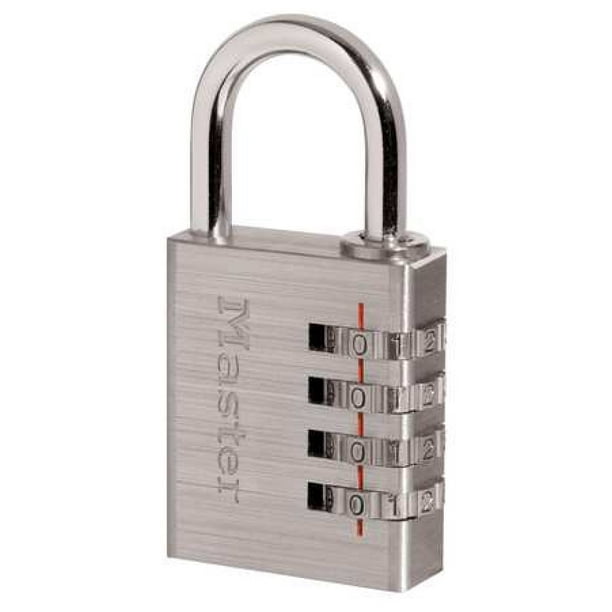 MASTER LOCK 643D Combination Padlock,Side,Black/Silver