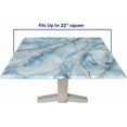 thumbnail image 5 of Elastic Edge Fitted Card Table Cover, Marble Pattern Printed on Elastic Polyester Table Cover, for Family Party and Patio Decoration, Fit for 34" x 34"Square Table, 5 of 5